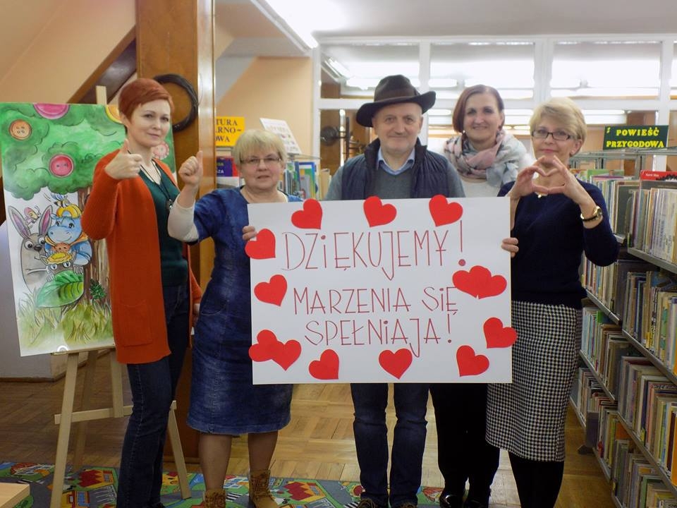 Podziękowania pracowników biblioteki