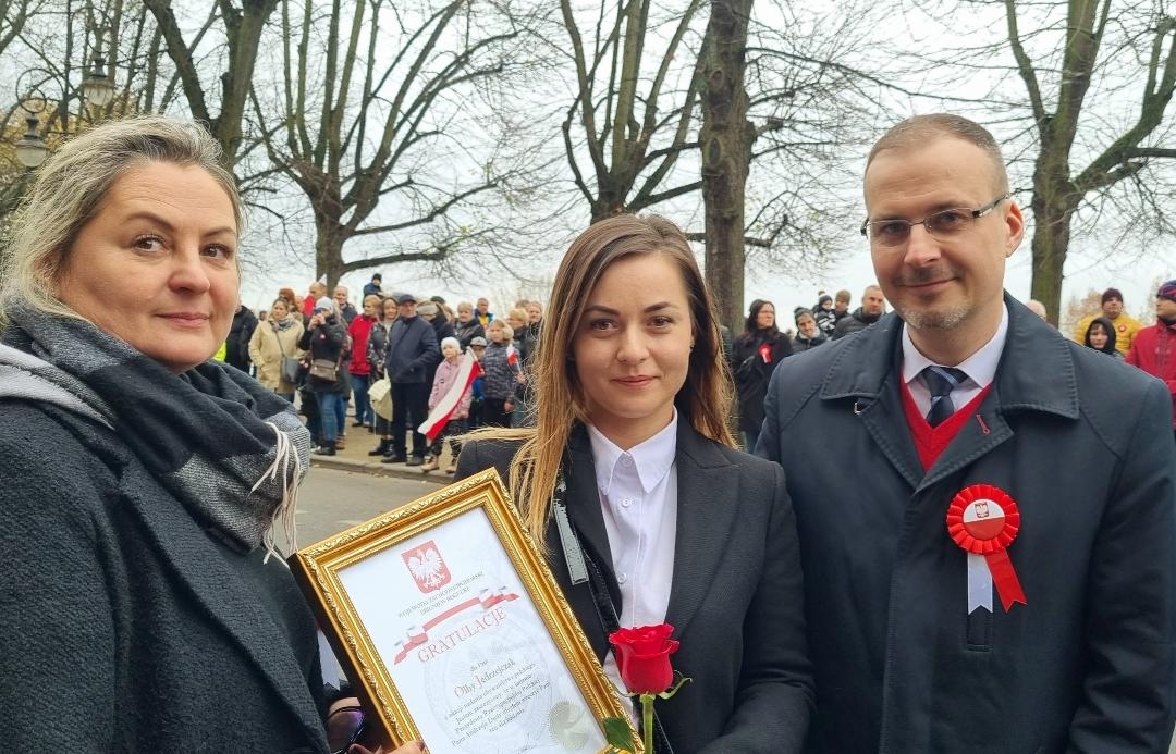 Burmistrz Myśliborza z żoną i Olhą Jędrzejczak